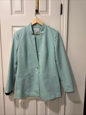Chaus Light Mint Green Single-Button Women's Blazer